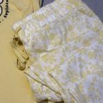 Pyjama d'été "Eliza" – Style "Keep on Smiling" (Rose / Jaune)