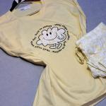 Pyjama d'été "Eliza" – Style "Keep on Smiling" (Rose / Jaune)