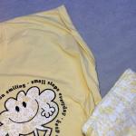 Pyjama d'été "Eliza" – Style "Keep on Smiling" (Rose / Jaune)